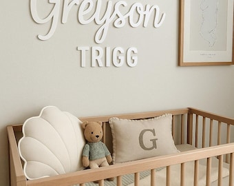 Personalized Wood Name Sign: Nursery Decor, Baby Room Wall Letters