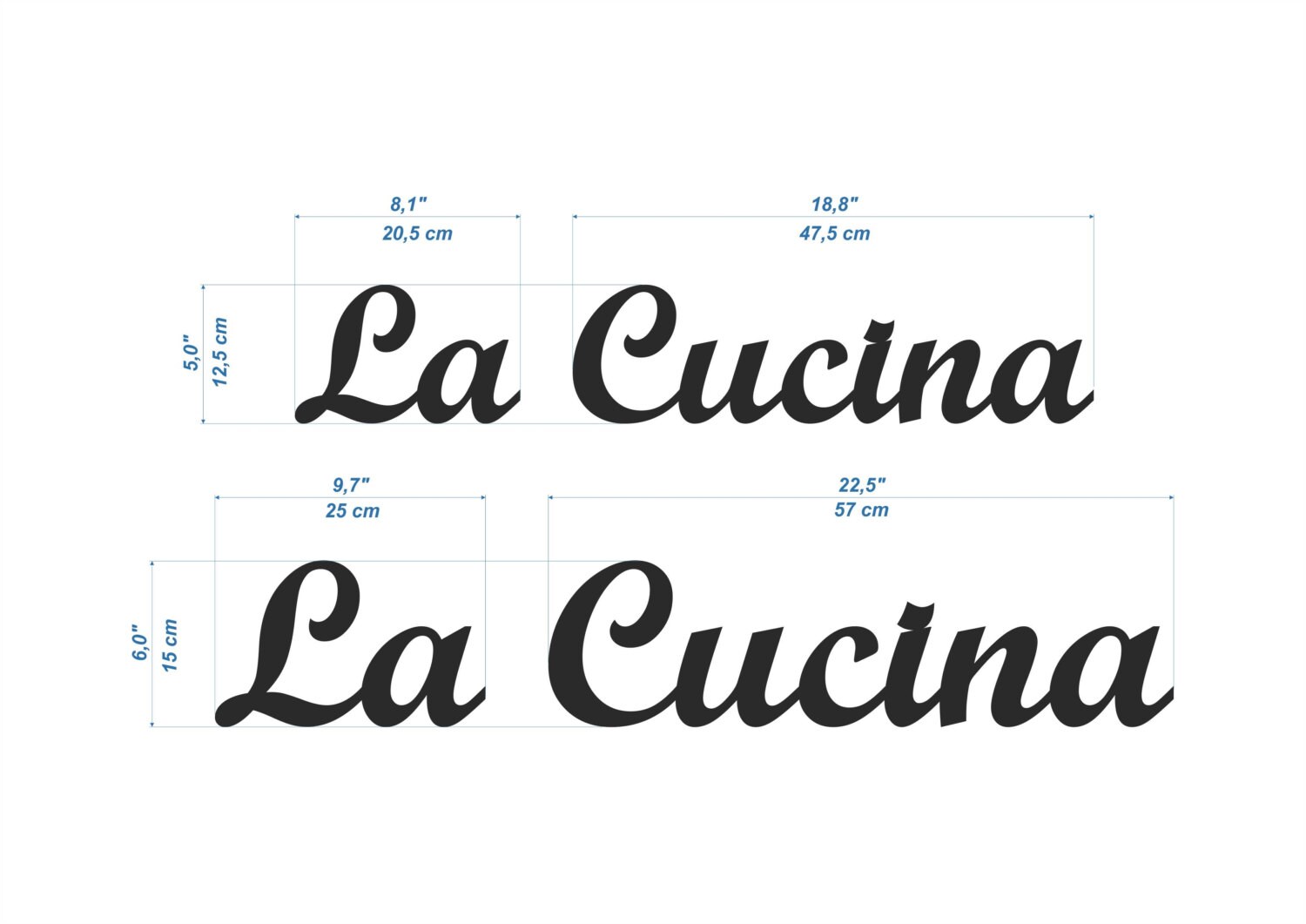 La Cucina sign for kitchen decor. La Cucina. wooden letters. Etsy