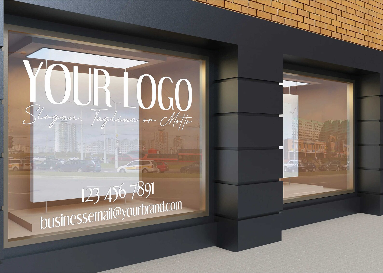 Window Decal Logo Decal Company Logo Decal Business Name Etsy