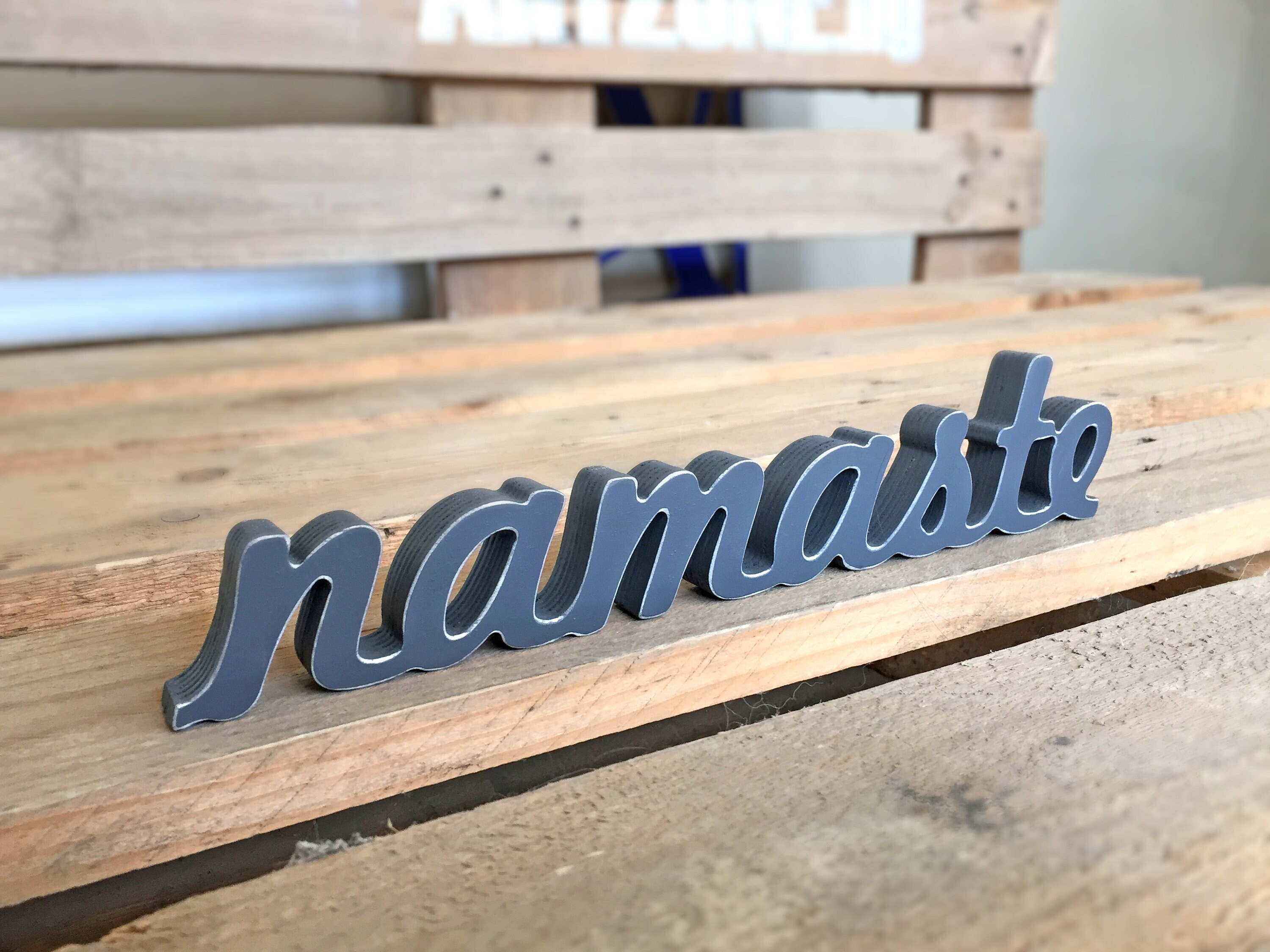 Yoga lover gift, namaste wood sign,Yoga studio sign, namaste sign, yoga decor, om, breathe - namaste wood sign - yoga studio wall decor,
