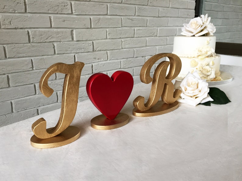 Glitter Initials ampersand and 2 letters your name initials Personalized Table Signs. Personalized gift for wedding. Gift for the bride image 6