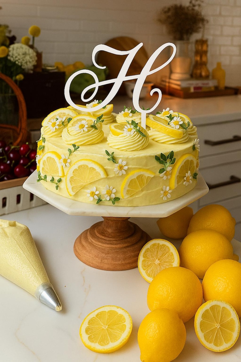 Custom Wood Letter Cake Topper | Personalized Birthday, Wedding Decor ...