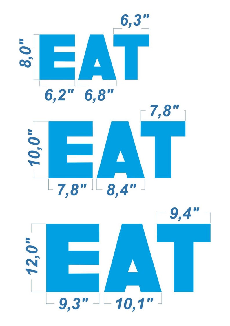 Big EAT Wall Kitchen Art Sign Kitchen Decor Vintage Etsy