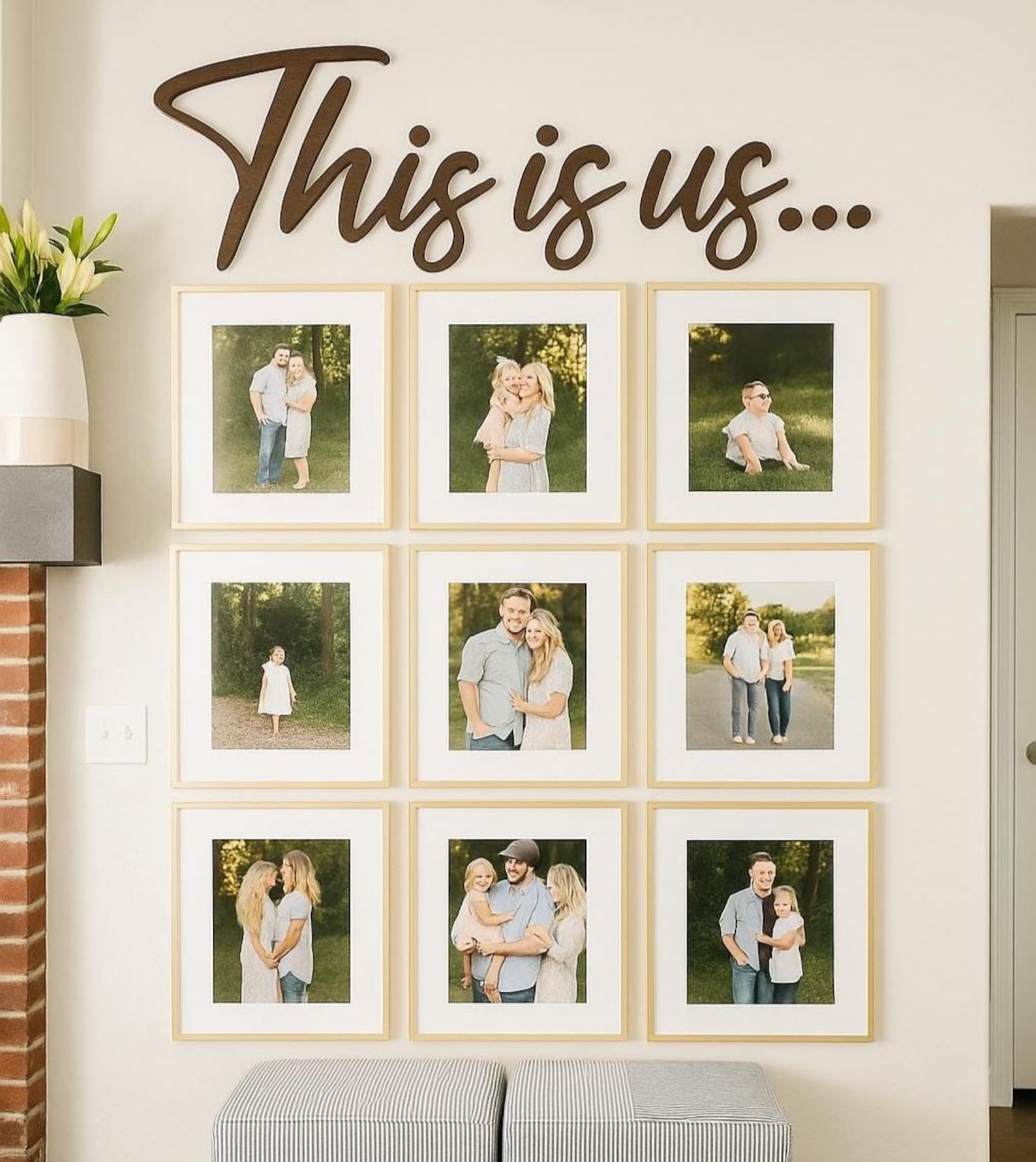 This is Us Wooden Letter Sign, Family Photo Wall Decor - Etsy