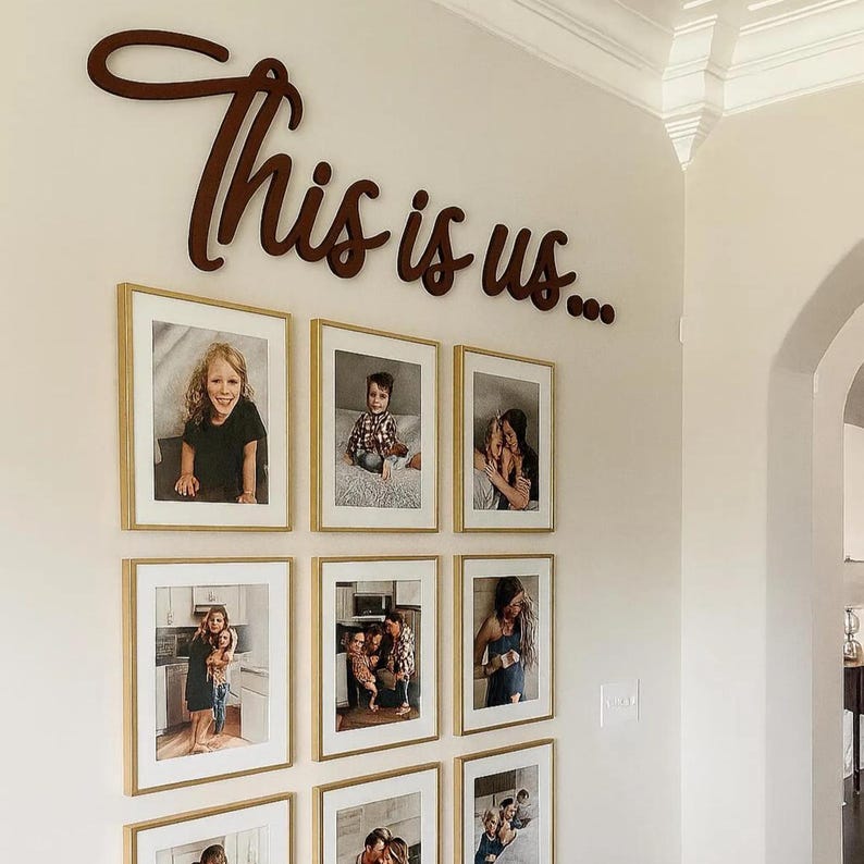 This is Us Wooden Wall Sign, Family Photo Wall Decor - Etsy