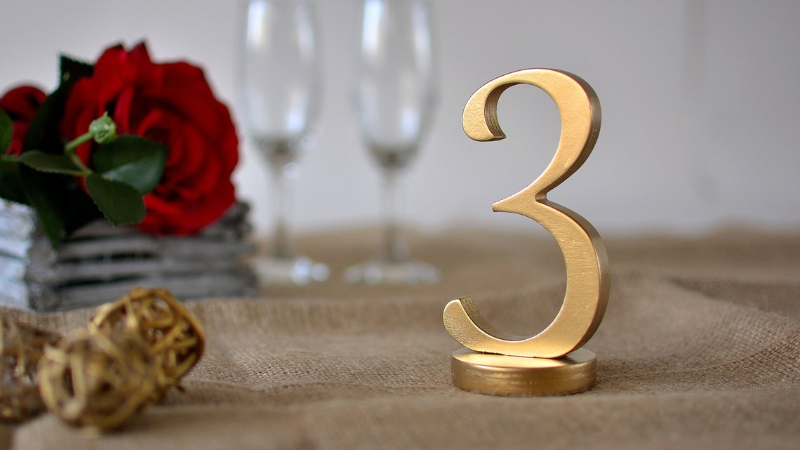 Gold Table Numbers Centerpieces Wedding Table Numbers Gold Etsy