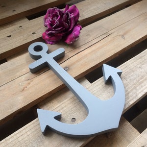 Anchor Decor, Nautical Decor, Wooden Anchor image 5