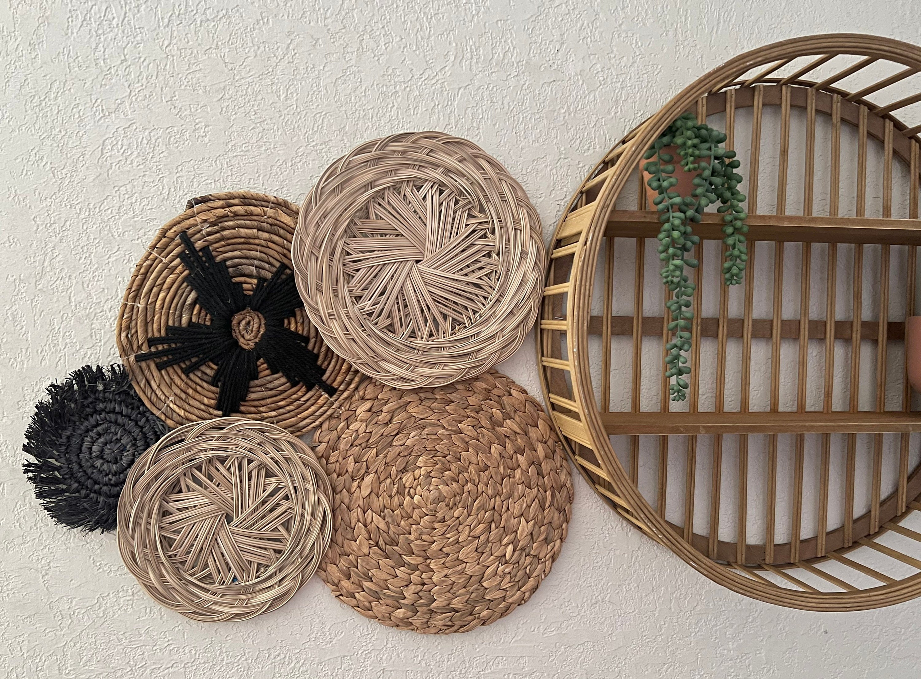 Black Star Boho Bohemian Basket Wall Decor - Set of 10 Baskets (*shelf ...
