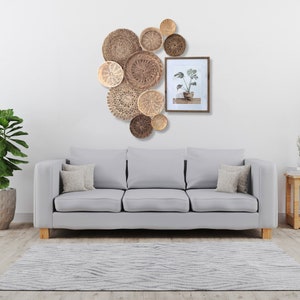 Boho Bohemian Basket Wall Decor Ivory Brown- Set of 10 - Etsy