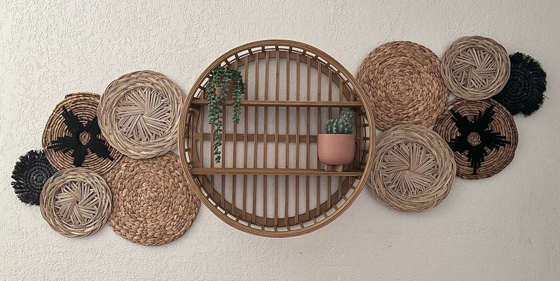 Black Star Boho Bohemian Basket Wall Decor - Set of 10 Baskets (*shelf ...