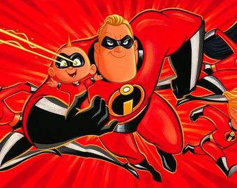 The Incredibles Walt Disney Fine Art Tim Rogerson Signed - Etsy New Zealand The Incredibles Walt Disney Fine Art Tim Rogerson Signed - Etsy New Zealand