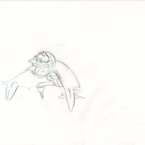 The Great Mouse Detective Fidget the Bat Walt Disney Production Animation Drawing 1986 A161