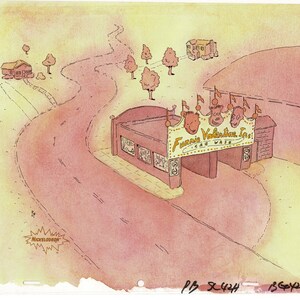 Doug Funnie Hand-Painted Production Animation Background Nickelodeon 1991-1994 Disney v