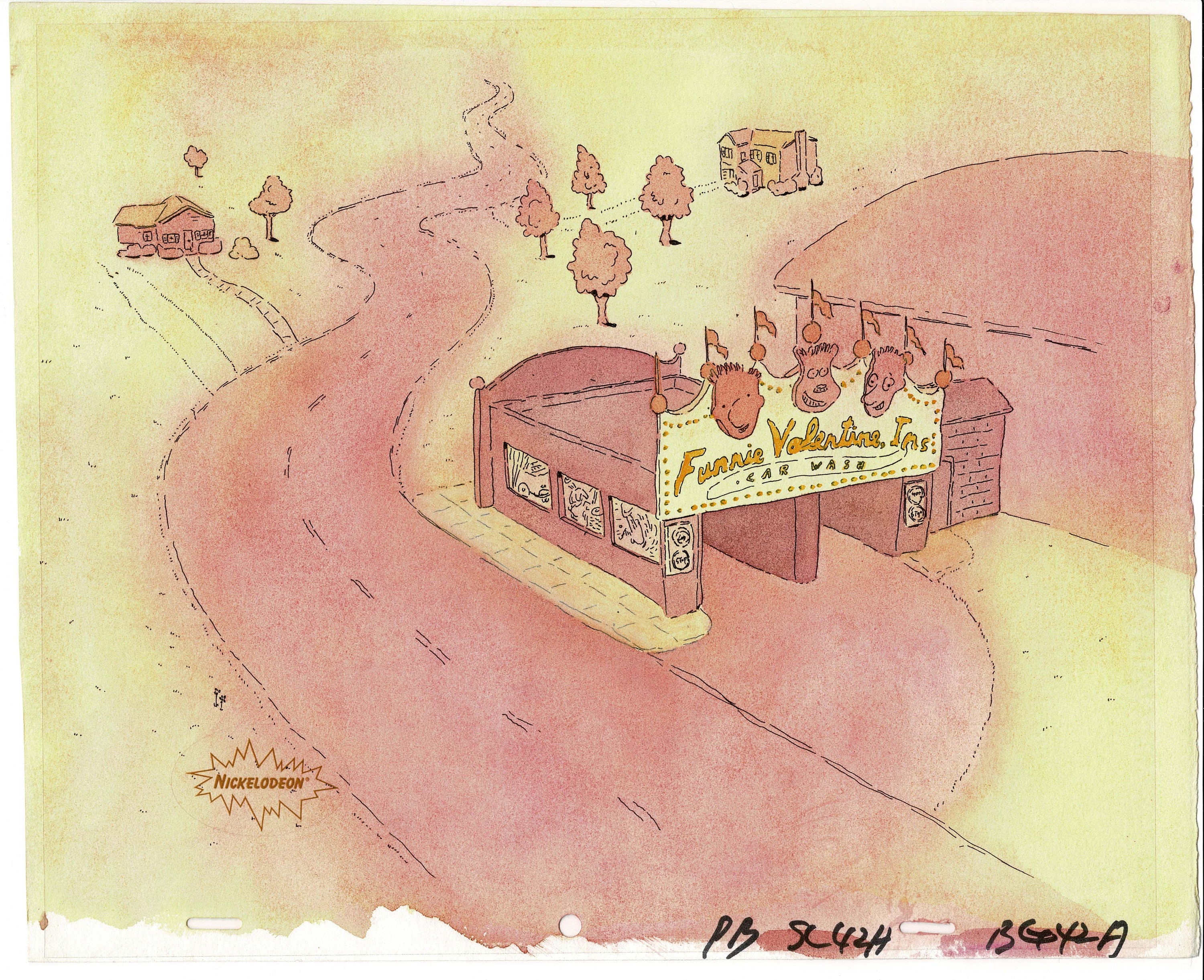 Doug Funnie Hand-painted Production Animation Background Nickelodeon ...