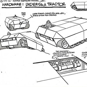 Alex Toth Sealab 2020 1972 Model Sheet Copy from Hanna Barbera Tractor 21
