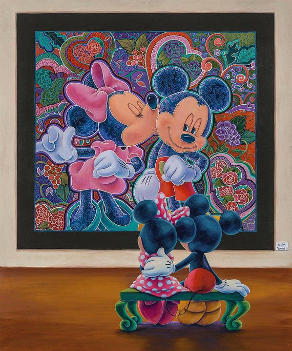 Mickey Mouse and Minnie at the Museum Walt Disney Fine Art Denyse