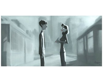 Paperman Walt Disney Fine Art Rob Kaz Signed Limited Edition of 50 on Canvas "And Then I Found You"