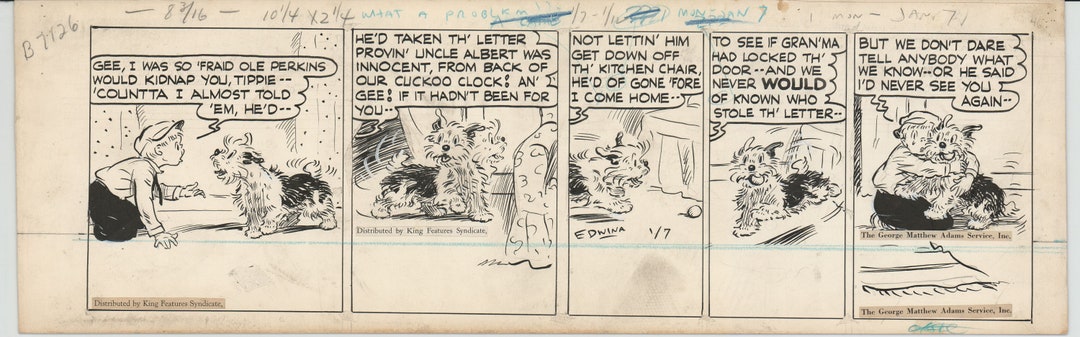 Cap Stubbs and Tippie Original Ink Daily Comic Strip Art Signed and ...