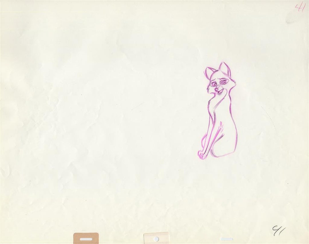 Fox and the Hound VIXEY Walt Disney Production Animation Cel Drawing ...