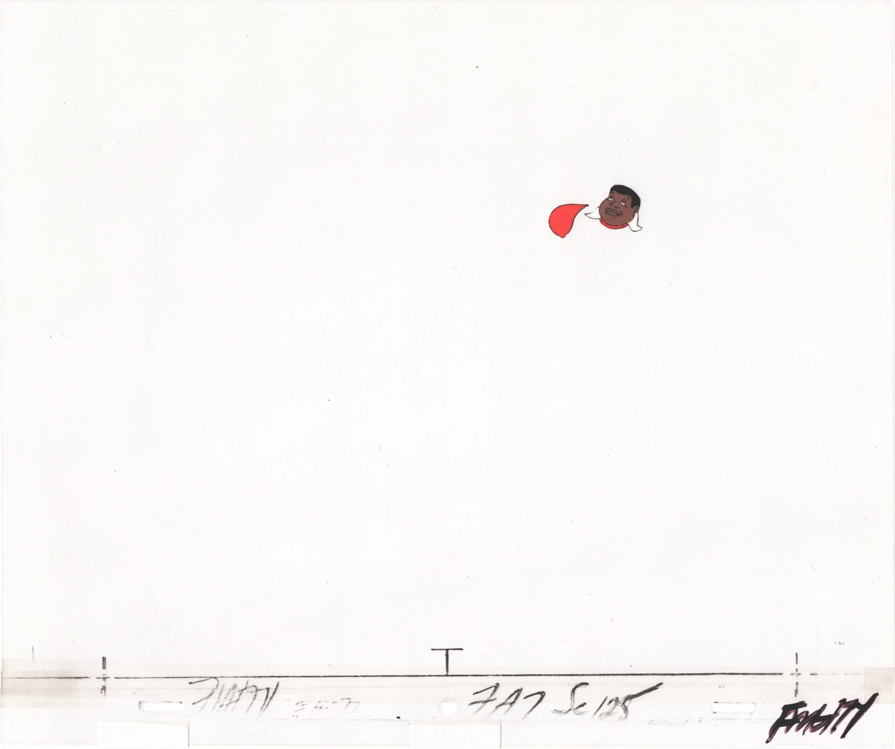 80年代 THE FATMAN WITH THE BLACK HAT クレヨン画 FAT ALBERT & the Gang Production Animation Cel N Drawing Filmation