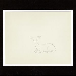 Walt Disney Rough Production Animation Cel Drawing or Study of a Deer 5m