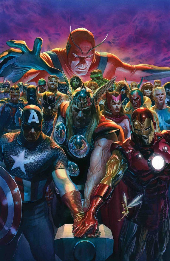 Alex Ross SIGNED Avengers 700 Marvel Print on Paper Limited