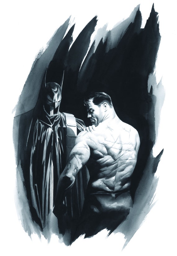 Alex Ross SIGNED Scars Batman DC Print on Paper Limited Edition of