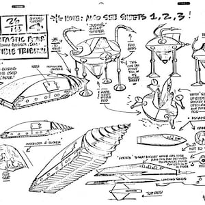 Alex Toth Fantastic Four 1967 Model Sheet Copy Hanna Barbera Robots 64
