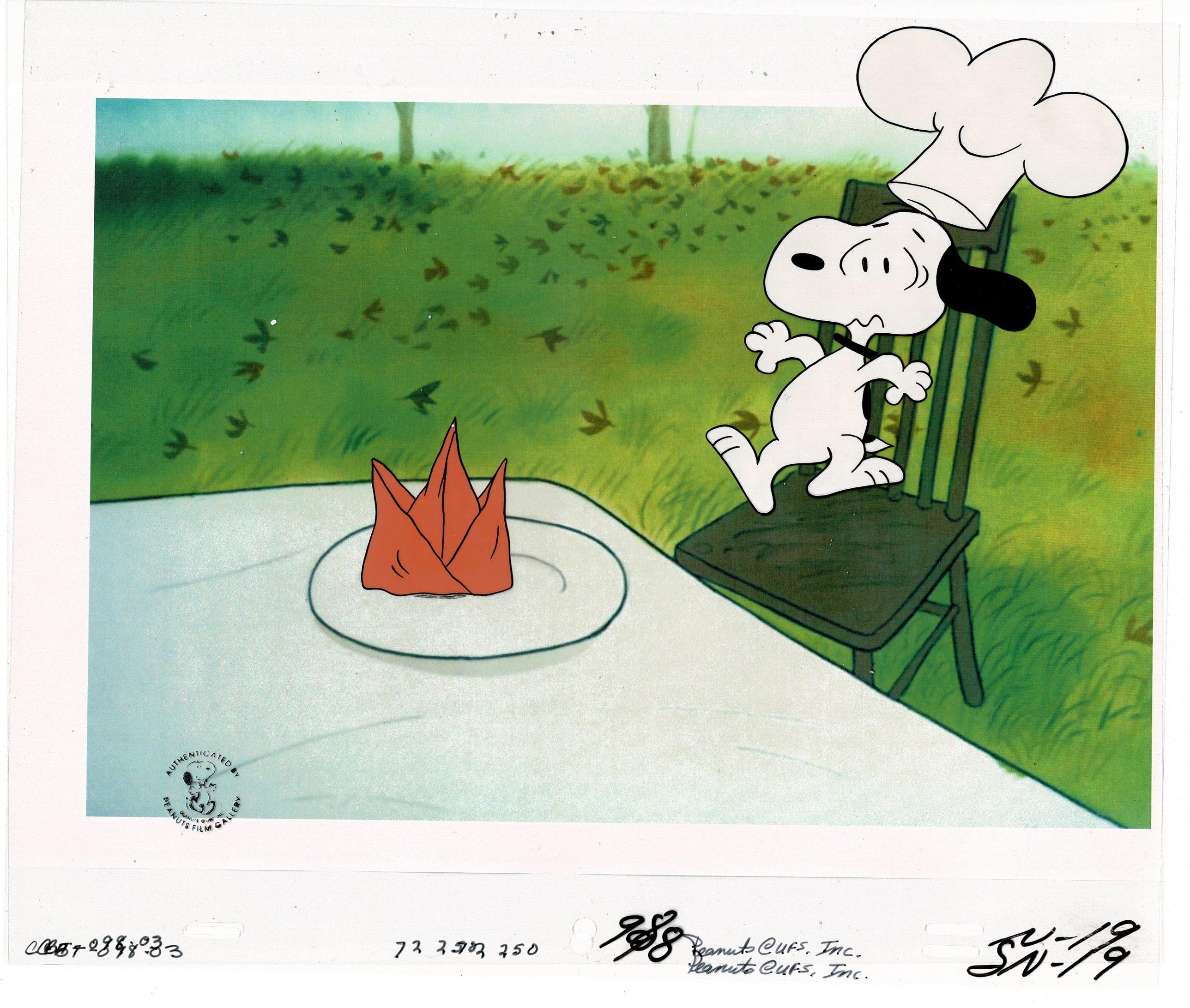 A Charlie Brown Thanksgiving Peanuts Production Animation Cel