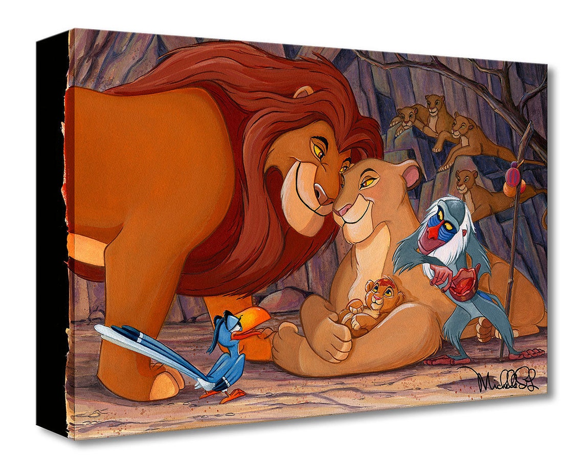 Simba Fine The Lion King Simba Mufasa Walt Disney Fine Art Michelle St. Laurent ...