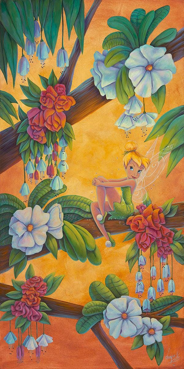 Tinker Bell Peter Pan Walt Disney Fine Art Denyse Klette Signed