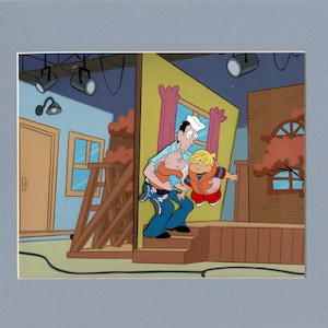 Dennis the Menace Original Production Animation Cel and OBG Background stg