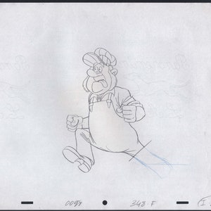 Lucky Luke original production cel Drawing Hanna-Barbera 1983