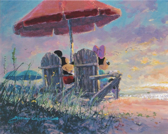 Mickey Mouse and Minnie Mouse Walt Disney Fine Art James Coleman