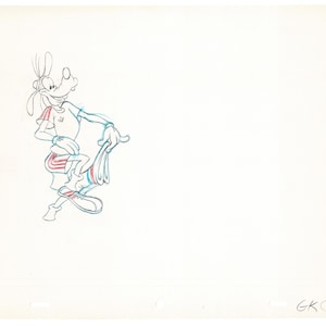 Vintage Walt Disney Sport Goofy Original Production Animation Drawing 36