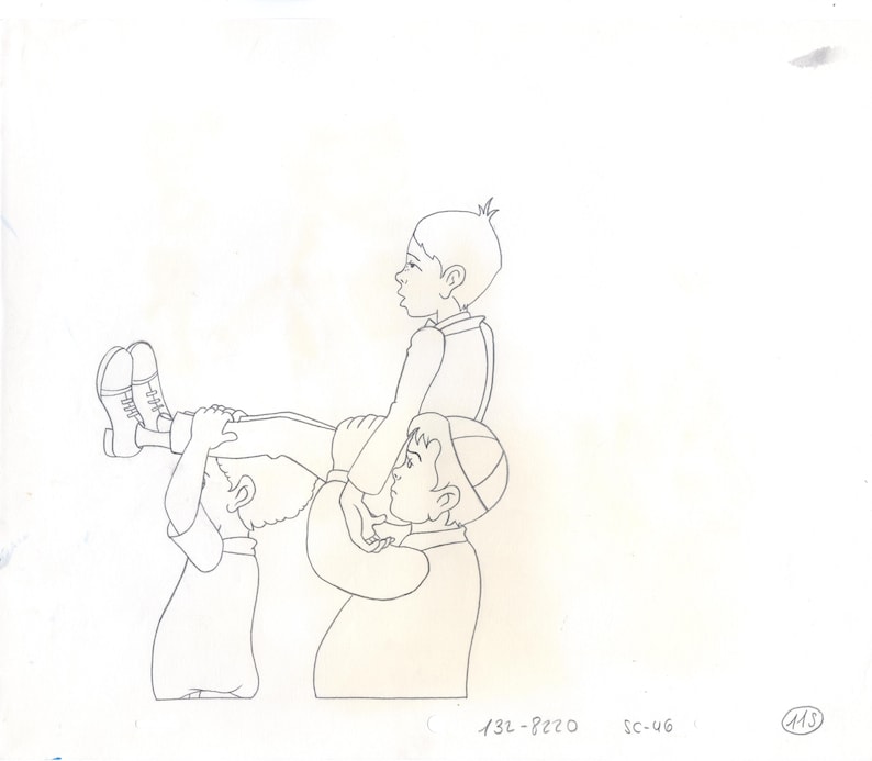 Little Rascals Production Animation Cel Drawing With Alfalfa From Hanna ...