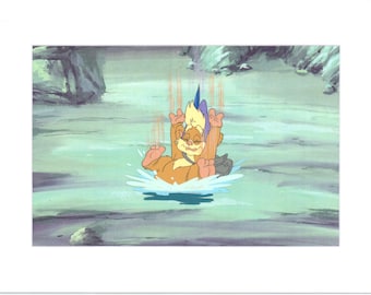 Star Wars: Ewoks Teebo Celda de animación de producción original n Dibujo Lucasfilm b5321
