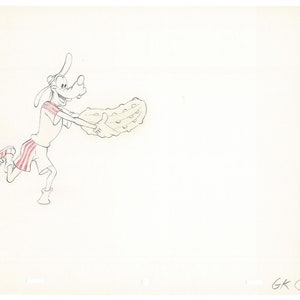 Vintage Walt Disney Sport Goofy Original Production Animation Drawing 1