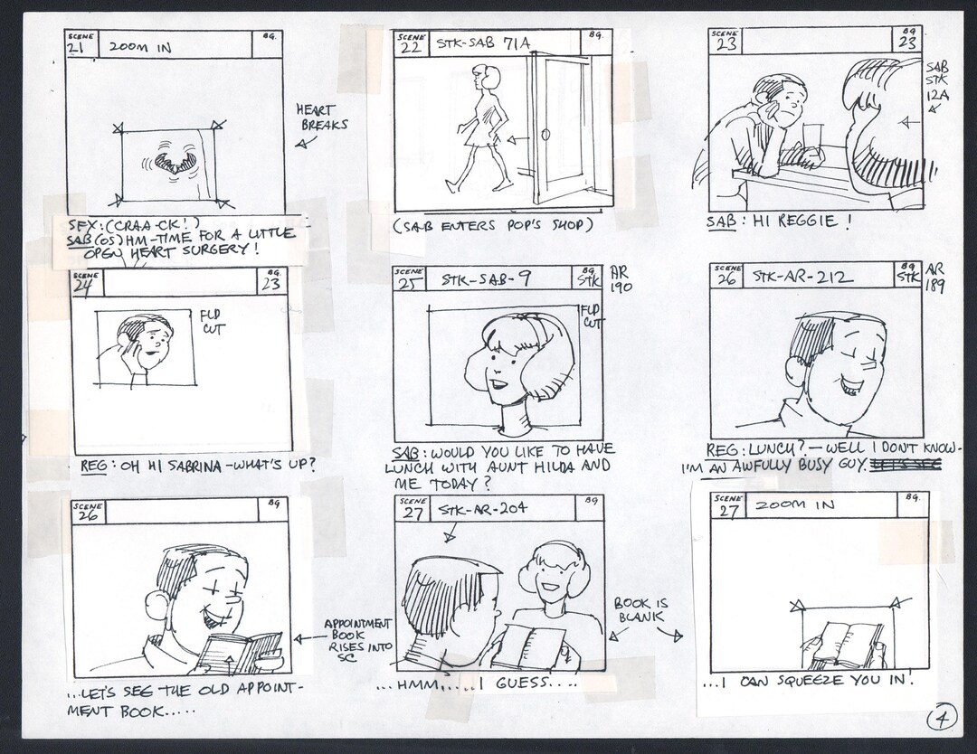Charlotte　STORYBADRD Episode1 Sabrina 1970-71 Production Storyboard Drawing Animation Art