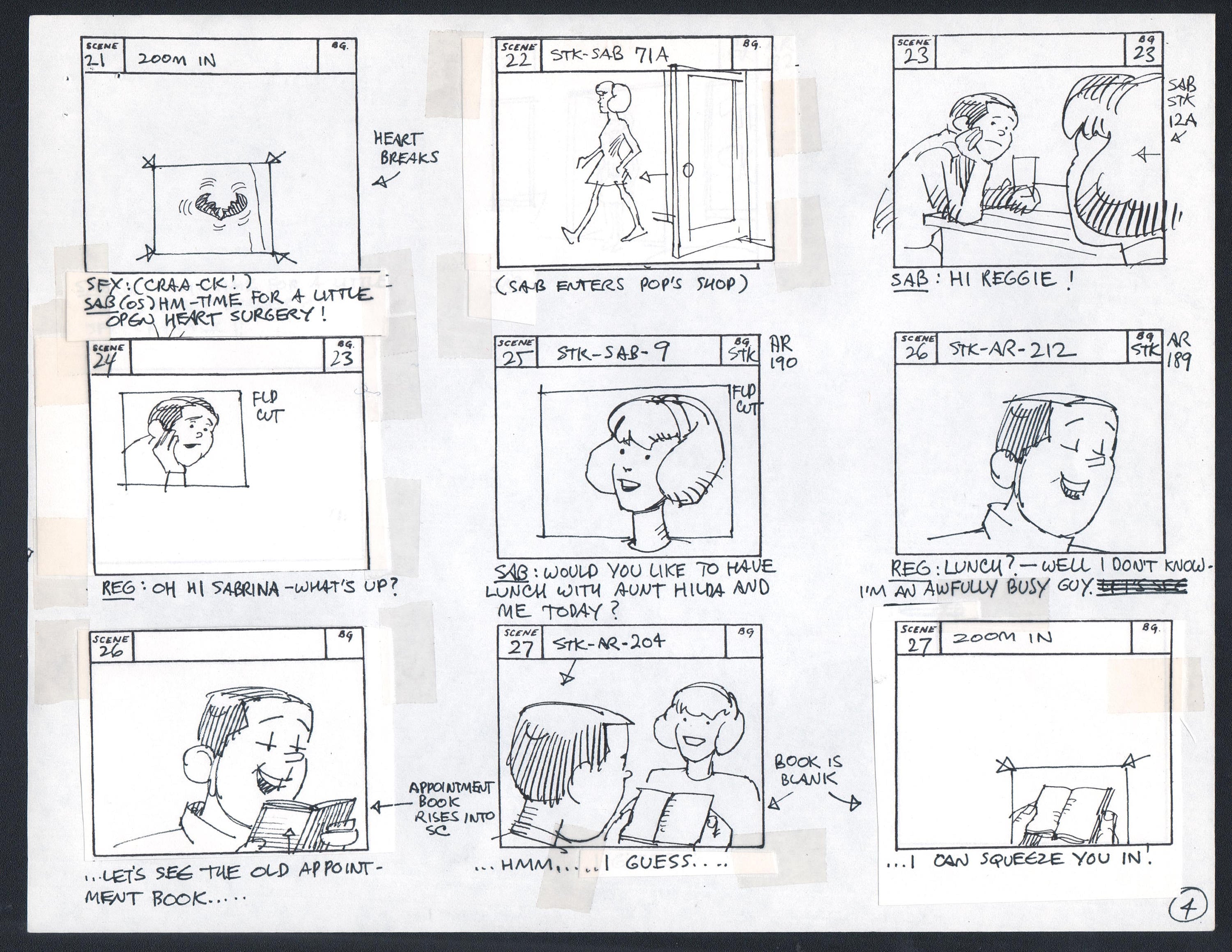 Charlotte　STORYBADRD Episode1 Sabrina 1970-71 Production Storyboard Drawing Animation Art