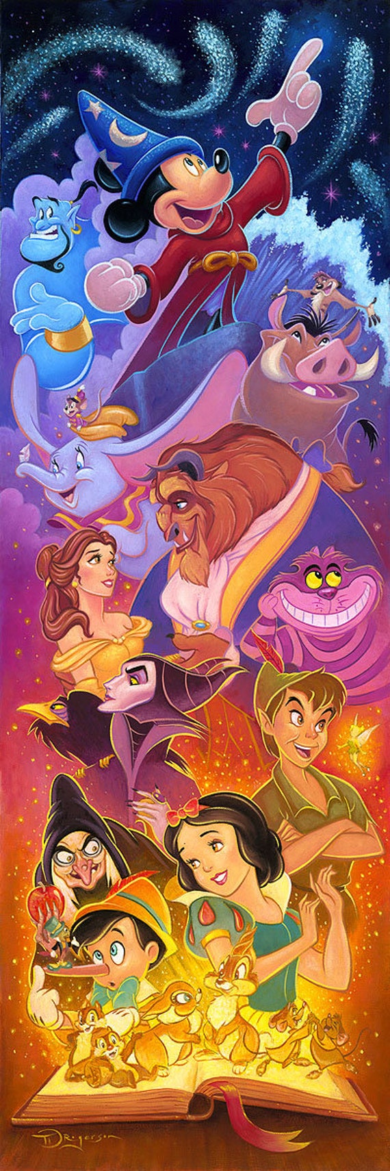 ディズニー Disney D23 ファインアート Tim Rogerson Tim Rogerson – Fantasia – Sorcerer Mickey Mouse – Magic of Disney Art