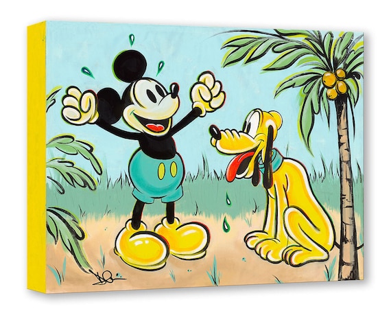 Mickey Mouse and Pluto Walt Disney Fine Art Dom Corona Limited