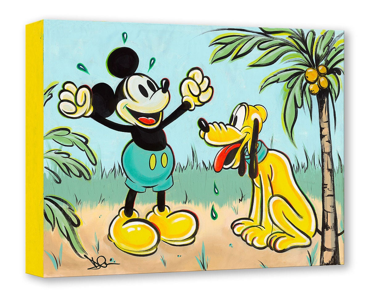 Disney ディズニー スケッチ複製 Mickey＆Pluto 2枚セット Mickey Mouse and Pluto Walt Disney Fine Art Dom Corona Limited