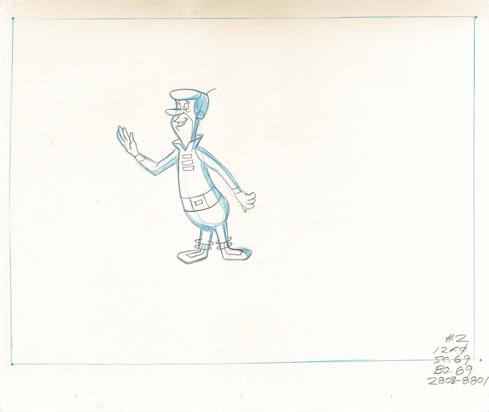 George Jetson Movie Production Animation Layout Drawing Hanna Barbera ...