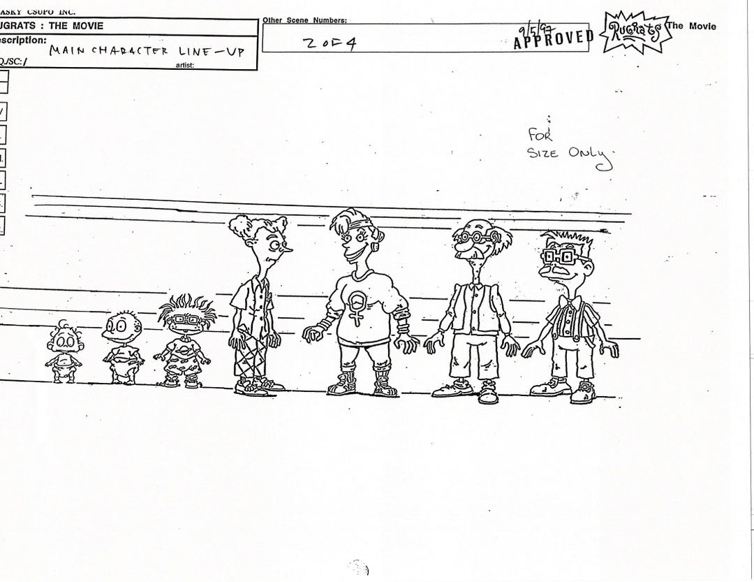 The Rugrats Model Sheets The Rugrats Movie Production Model Sheet Copy Lot of 80 Pages ...