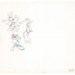 Vintage Walt Disney Sport Goofy Original Production Animation Drawing 34