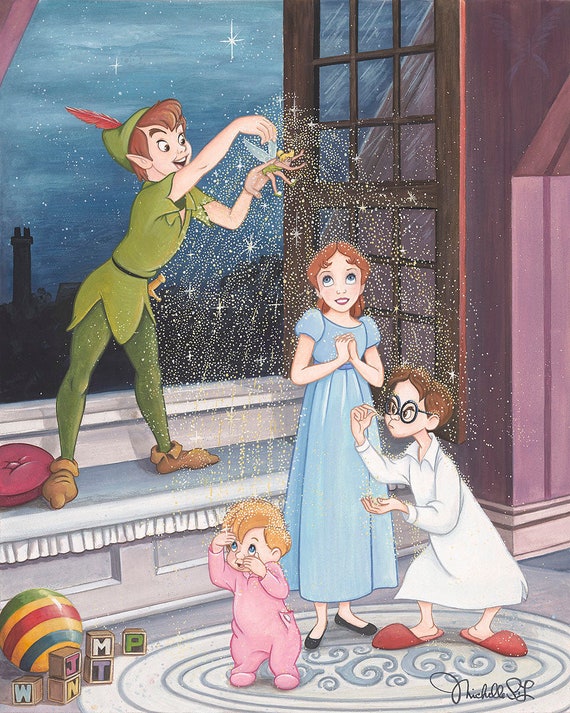 Peter Pan Walt Disney Fine Art Michelle St. Laurent Signed Limited
