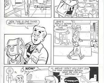 Archie 1986 Betty and Me Original Hand-inked comic page #150 by Stan Goldberg Rudy Lapick and Mark Esposito p13