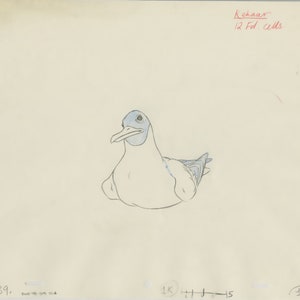 Watership Down 1978 Production Animation Cel Drawing with Linda Jones Enterprise Seal and Certificate of Authenticity 019-014