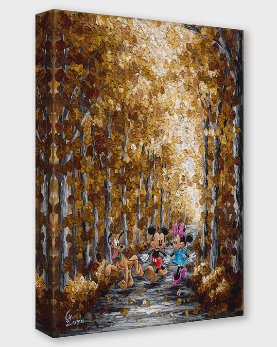 Mickey Mouse and Minnie Mouse Fall Walt Disney Fine Art Jennifer